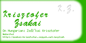 krisztofer zsakai business card